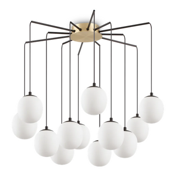 Люстра Ideal Lux 236957 Rhapsody sp12, Brass/White