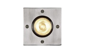 Вбудовуваний вуличний світильник Lucide BILTIN 1xGU10 IP67 Satin Chrome, Satin Chrome