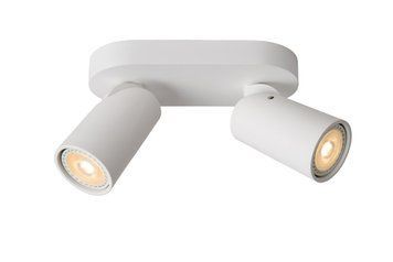 Потолочный точечный светильник Lucide XYRUS LED Dim to warm GU10 2x5W 2200K/3000K White