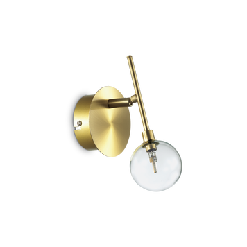 Бра Ideal Lux MARACAS AP1, Латунь; Прозорий, Прозорий, Латунь, Латунь, Прозорий
