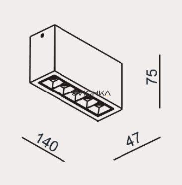 Архитектурный накладной светильник Mistic ICON 5X2W DIM