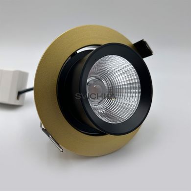 Вбудований світильник Skarlat RSL74251 15W GD+BK 3000K, Чорний/золотий, 21