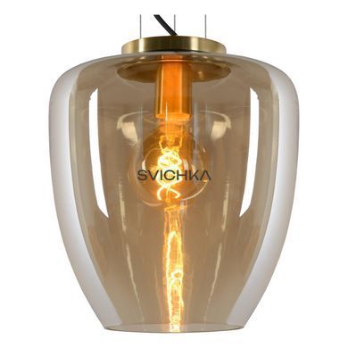 Підвісний світильник Lucide FLORIEN &Oslash; 28 cm 1xE27 Amber, Amber, Бурштинний