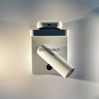 Настінний світильник Skarlat RWLB138 7W WH+BK 3000K, Білий/чорний, 17