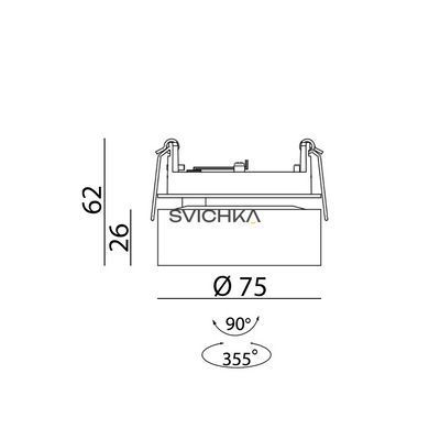 Врізний світильник LTX SOL IN MINI D75 3000K, White