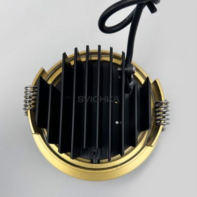 Вбудований світильник Skarlat RSL74251 15W GD+BK 3000K, Чорний/золотий, 21