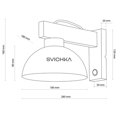 Бра TK Lighting OSLO, Black/Beige