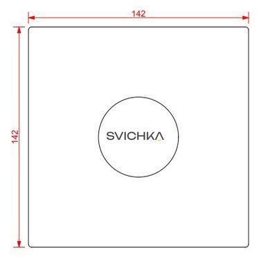 Гіпсовий світильник, що вбудовується "СВ 001", Білий