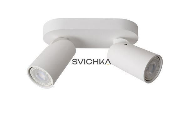 Потолочный точечный светильник Lucide XYRUS LED Dim to warm GU10 2x5W 2200K/3000K White