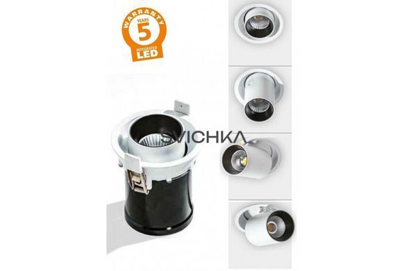 Точковий світильник Azzardo Luna AZ2828 DIM, Білий, Білий, Чорний