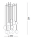 Люстра Ideal Lux 236957 Rhapsody sp12, Brass/White
