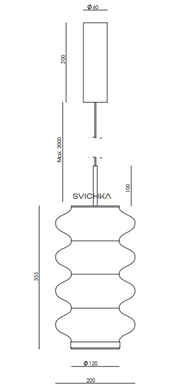Підвісний світильник Aromas C1346/S Vitree, Gold