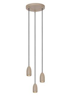 Підвісний світильник Lucide EVORA &Oslash; 25 cm 3xGU10 Taupe, Taupe