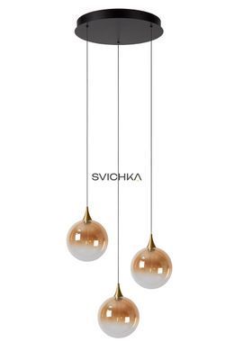 Підвісний світильник Lucide GISELA &Oslash; 36 cm LED Dim. 3x4,3W 2700K Amber, Amber, Бурштинний, Бурштинний