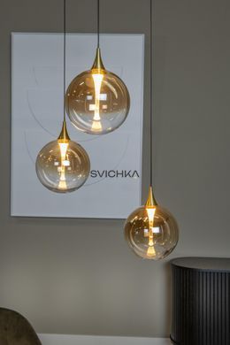 Підвісний світильник Lucide GISELA &Oslash; 36 cm LED Dim. 3x4,3W 2700K Amber, Amber, Бурштинний, Бурштинний