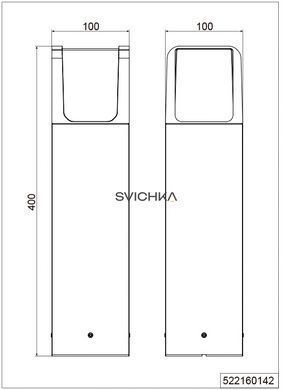 Ліхтар вуличний Trio Ebro 522160142, Сірий, Білий
