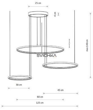 Подвесной светильник Nowodvorski CIRCOLO LED, 3x45W, 4000K, черный