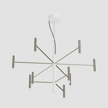 Люстра Linea Light Perla_P9, White/Nickel