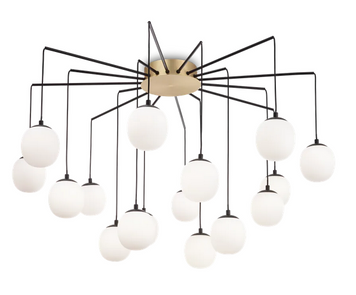 Люстра Ideal Lux Rhapsody 236964 sp16, Brass/White