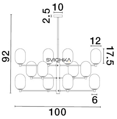 Люстра Nova luce 9009244 BALOR 12, Brass