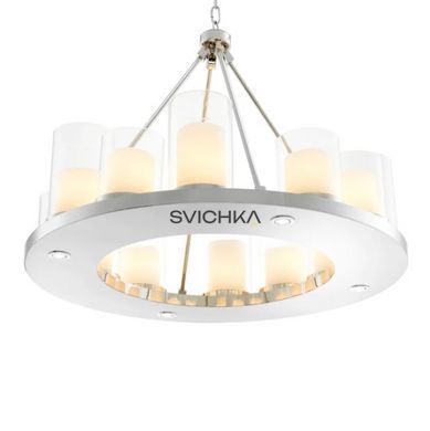 Підвісний світильник Eichholtz Chandelier Summit 111305, Сталевий, Сталевий, Прозорий