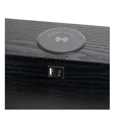 Торшер Lucide MENNO 1xE27 With wireless charger Black, BLACK, Чорний, Кремовий, Кремовий