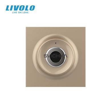 Безконтактний сенсорний вимикач LIVOLO Sense, золотий, 5А 230В, з нейтраллю, дальність спрацювання до 8 см (VL-FCU1-2AP)