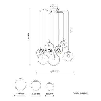 Подвесной светильник TK Lighting ESME 7 spider