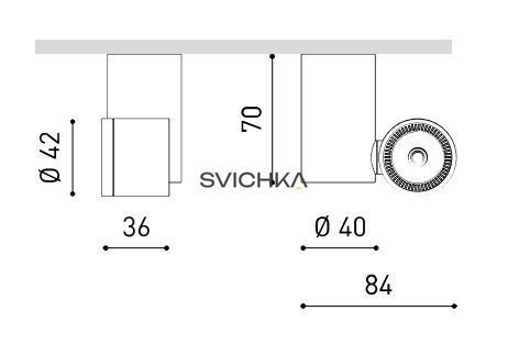 Точечный светильник Arkos Light Io Surface A2630032NT