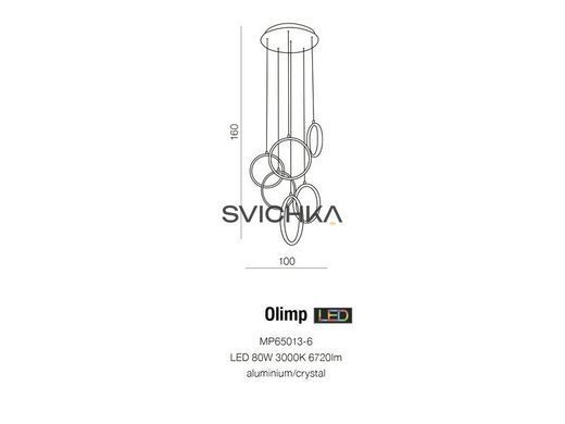 Люстра AZzardo OLIMP AZ2450, Хром, Прозорий, Хром
