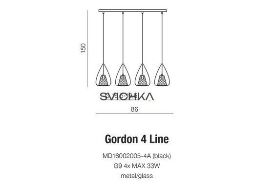 Подвесной светильник AZzardo GORDON 4 Line AZ2170