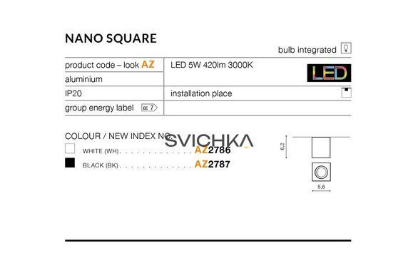 Світильник Azzardo NANO SQUARE AZ2786, Білий, Білий