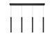 Підвісний світильник Lucide LORENZ LED Dim. 4x4W 3000K Black, BLACK