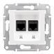 Двойная компьютерная розетка RJ45 STP кат.5е Schneider Electric Sedna