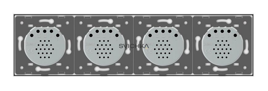 Розумний сенсорний ZigBee вимикач 4 сенсора (1-1-1-1) Livolo білий скло (VL-C704Z-11)