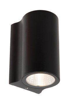 Настінний світильник для дому/вулиці Lucide AKRA LED 1x6W 2700K IP54 Black, BLACK, Чорний
