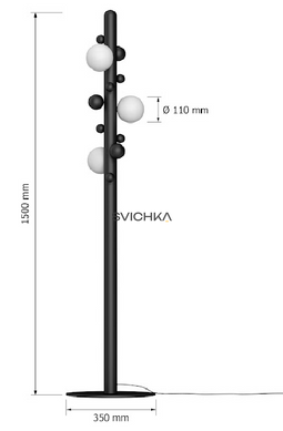 Торшер Babich Studio Lunar F, Black