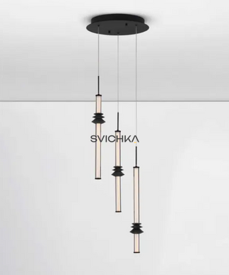 Підвісний світильник Nova luce STALACTITE 3, Black/Clear