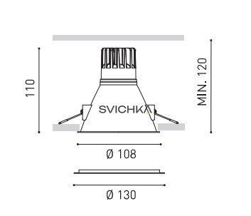 Точковий світильник Arkos Light SWAP XL A2124111Z, Алюміній