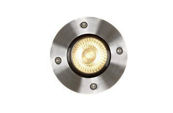 Вбудовуваний вуличний світильник Lucide BILTIN &Oslash; 10,8 cm 1xGU10 IP67 Satin Chrome, Satin Chrome