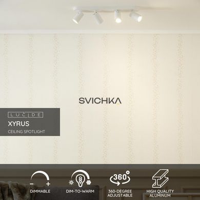 Потолочный точечный светильник Lucide XYRUS LED Dim to warm GU10 4x5W 2200K/3000K White