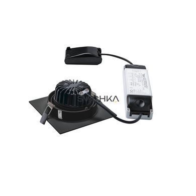 Врізний світильник SLV NEW TRIA 110, 3000К, Square Black, Чорний, Чорний, Чорний, Чорний