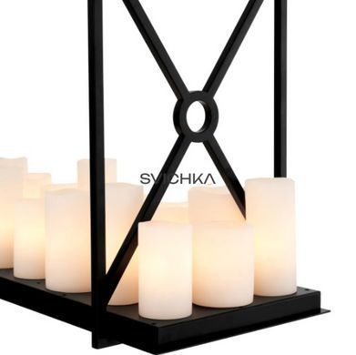 Підвісний світильник Eichholtz Chandelier Commodore 109566, Чорний, Чорний, Білий