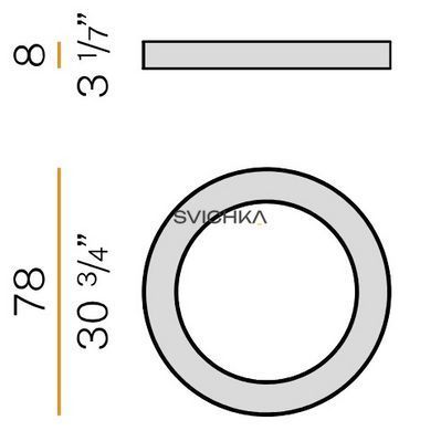 Стельовий світильник Panzeri SILVER RING P08201.080.0402, Білий