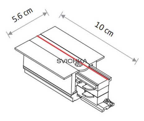 Ввід живлення для 3-х фазної трекової системи Nowodvorski 8235 CTLS Recessed Power End Cap Left, Black