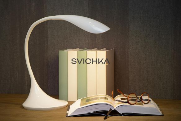 Настільна лампа Lucide EMIL LED Dim. 1x4,5W 3000K White, WHITE, Білий, Білий