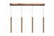 Підвісний світильник Lucide LORENZ LED Dim. 4x4W 3000K Rust Brown, Rust Brown