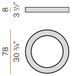 Стельовий світильник Panzeri SILVER RING P08201.080.0402, Білий