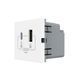 Механизм розетка USB-A и USB-C с Power Delivery 36W Livolo белый (VL-FCUA18W.UC18W-2WP)