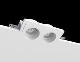 Врезной гипсовый светильник Promin DOUBLE M, White